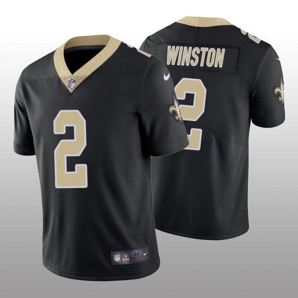 Men New Orleans Saints #2 Jameis Winston Nike Black Vapor Limited NFL Jersey->new orleans saints->NFL Jersey